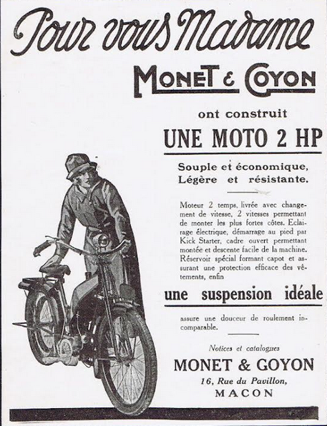 1927 MONET GOYON AD