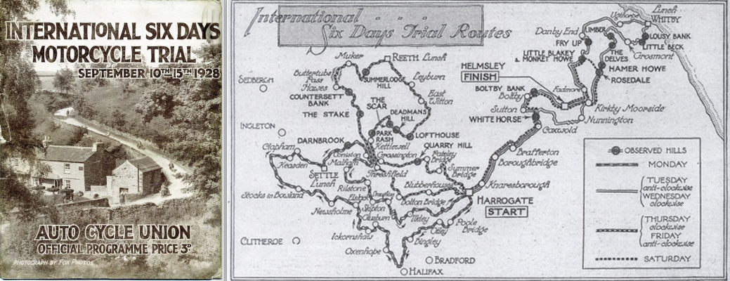 1928 ISDT PROGRAMME MAP