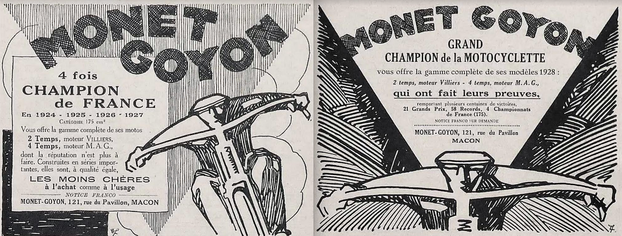 1928 MONET GOYON AD