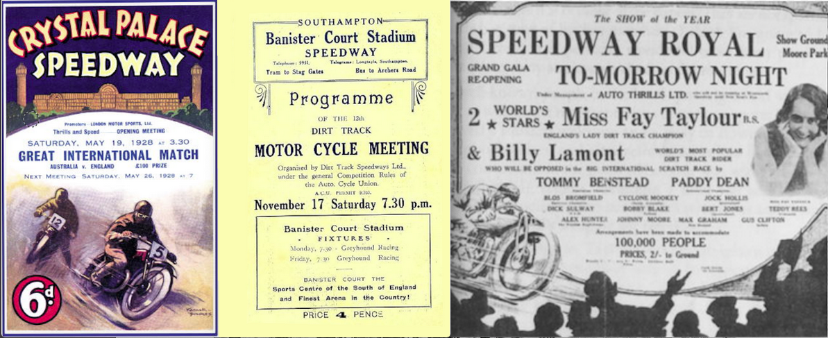 1928 SPEEDWAY POSTERS