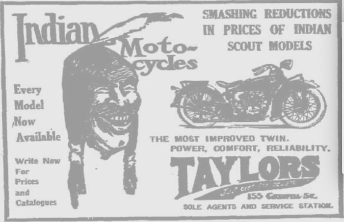 1929 ADELAIDE INDIAN AD