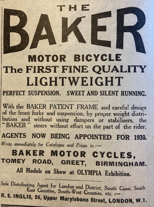 1929 BAKER AD
