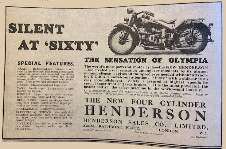 1929 HENDERSON AD
