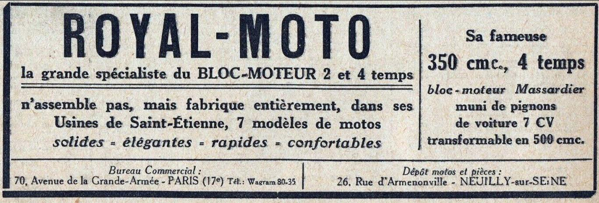 1929 ROYAL-MOTO AD