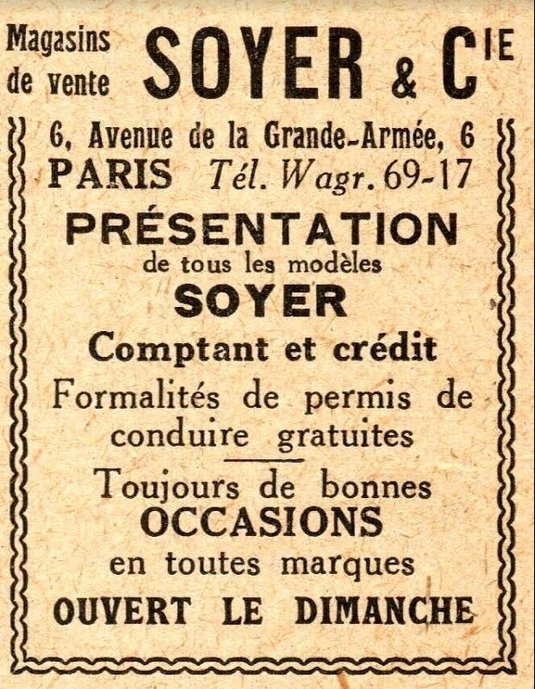 1929 SOYER AD