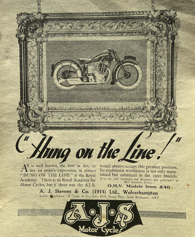 1930 AJS PIC AD