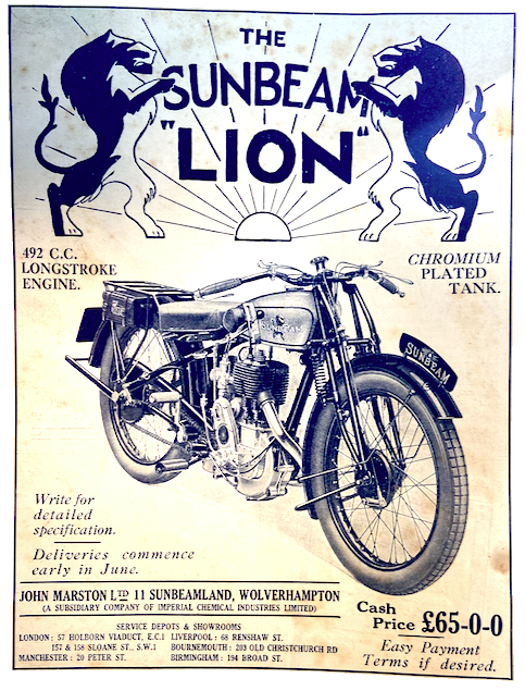 1930 SUNBEAM LION AD