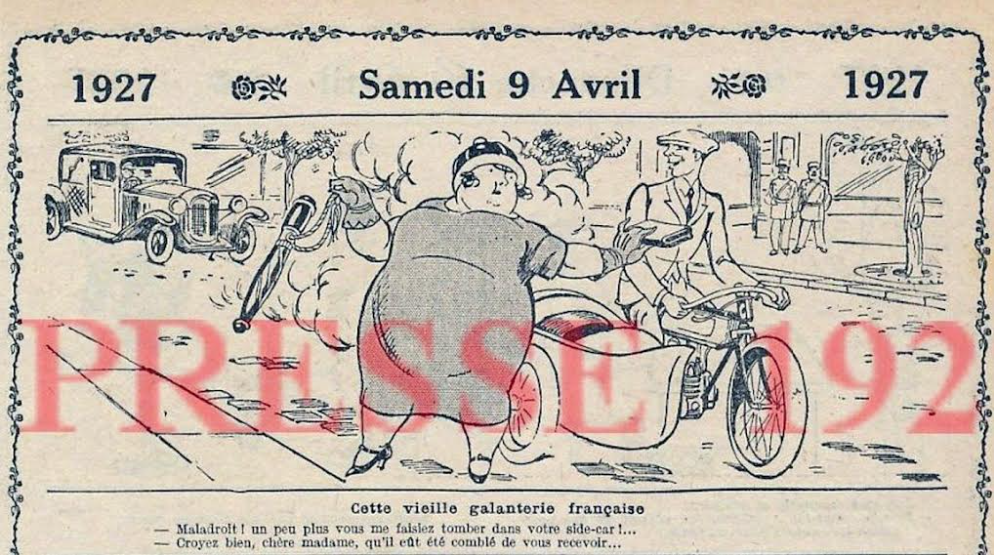 CARTOONS 1927 CALENDAR PAGE