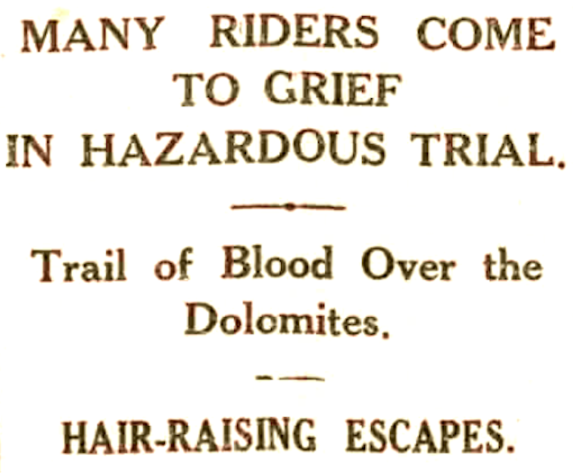 1931 ISDT BLOODY HEADLINES