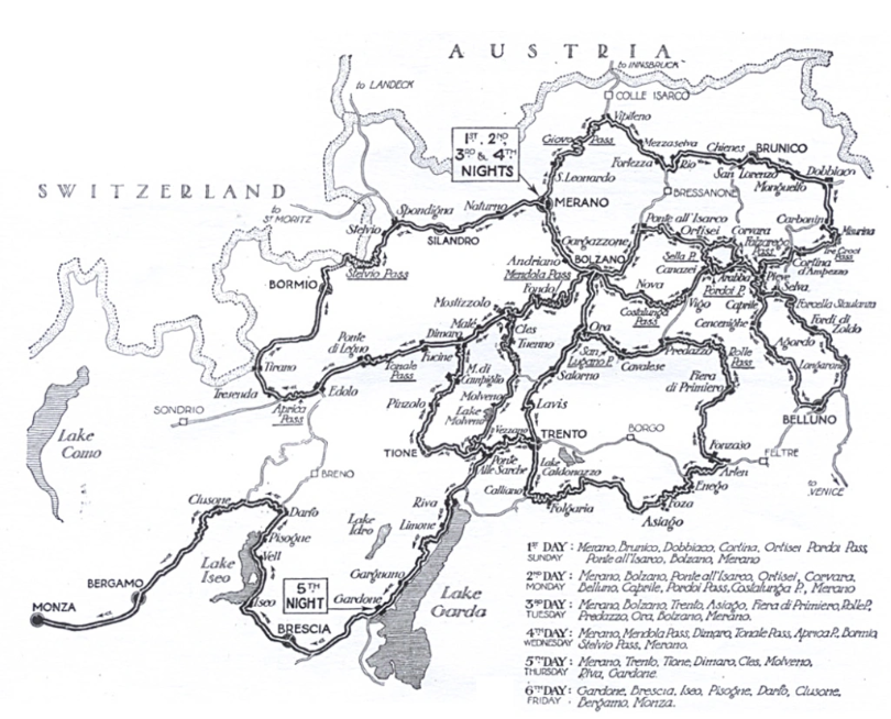 1931 ISDT ROUTE MAP