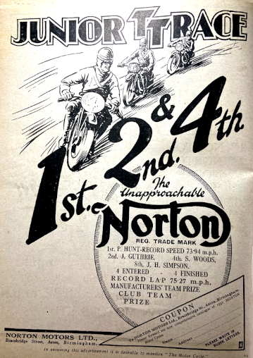 1931 NORTON TT1 AD