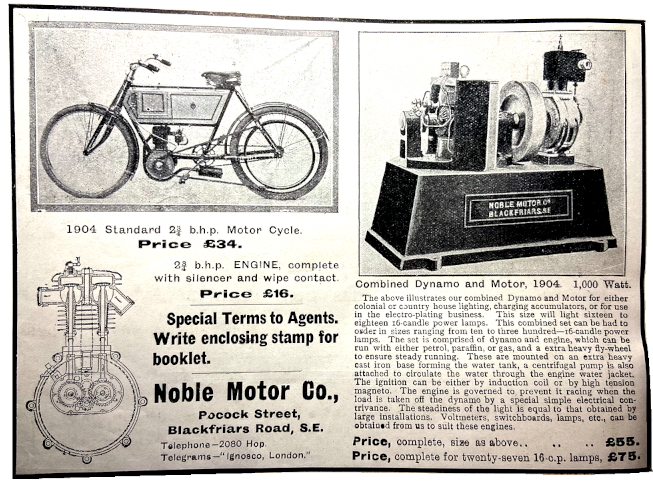 1904 NOBLE MOTOR AD