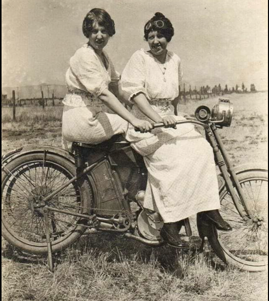 1910s 2 UP ONNA HARLEY