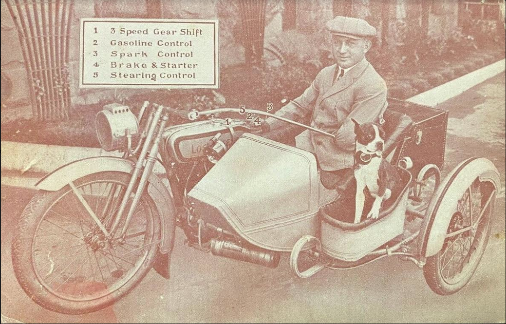 1920ish RPPC DISABLED COMBO + DOG