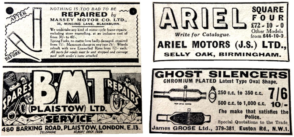 1933 BMT ARIEL ADS
