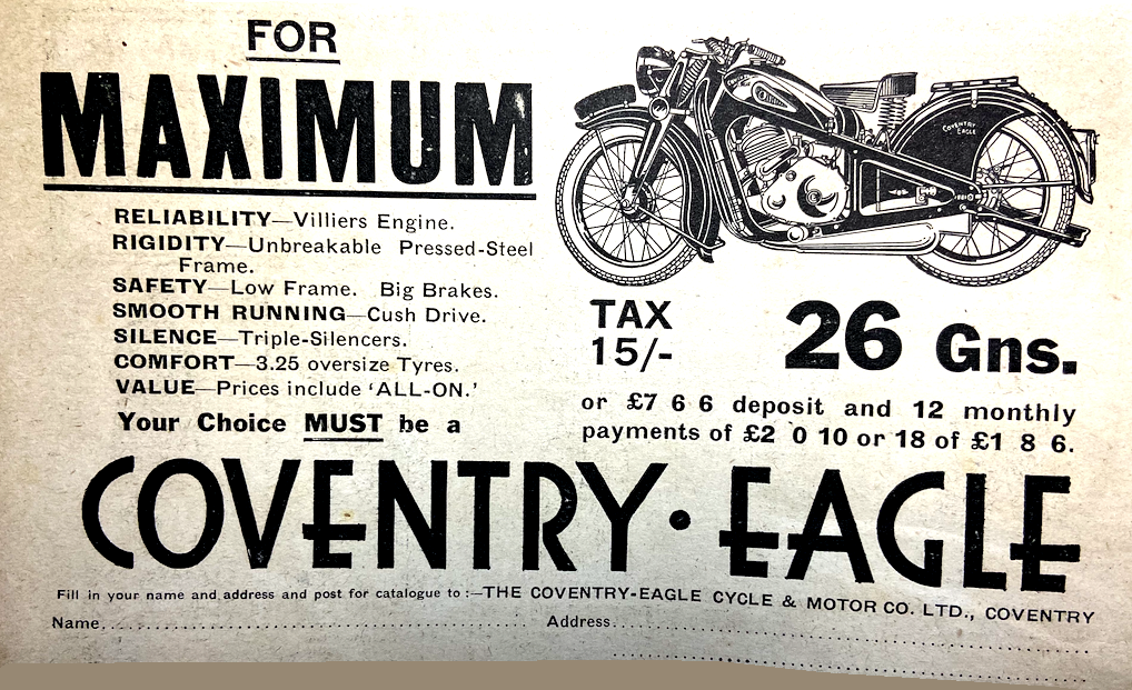 1933 COV EAGLE AD