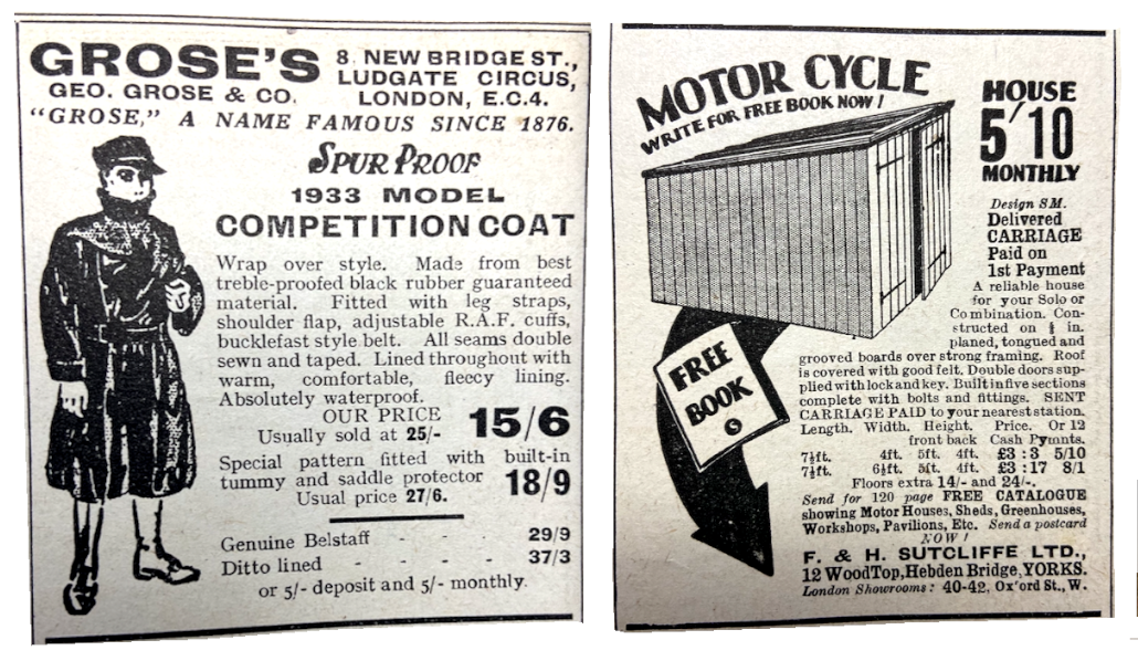 1933 GROSS'S SHED ADS