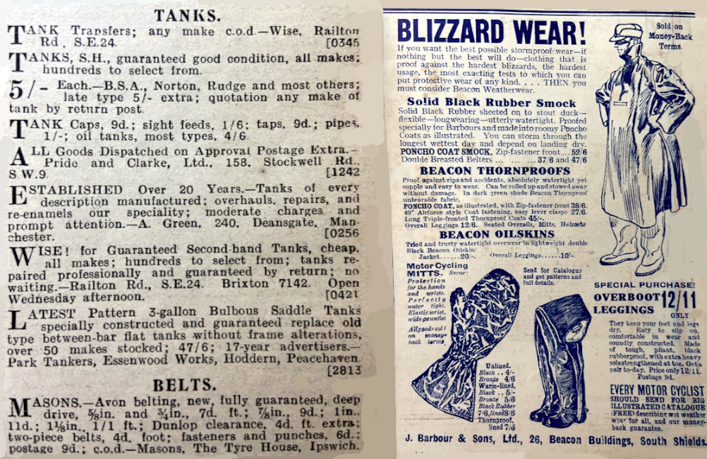 1933 LINAGE BARBOUR ADS