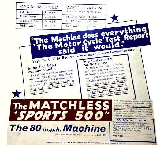 1933 MATCHLESS 80 AD