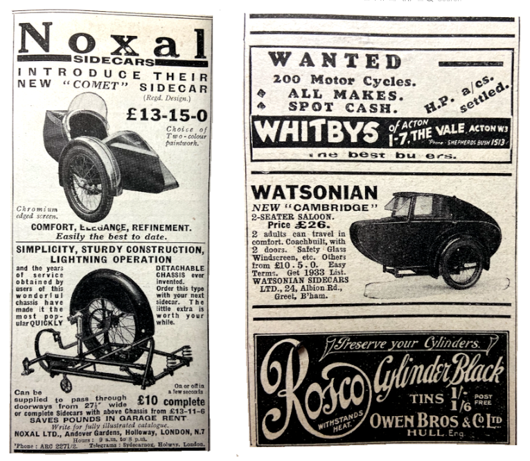 1933 NOXAL ETC ADS