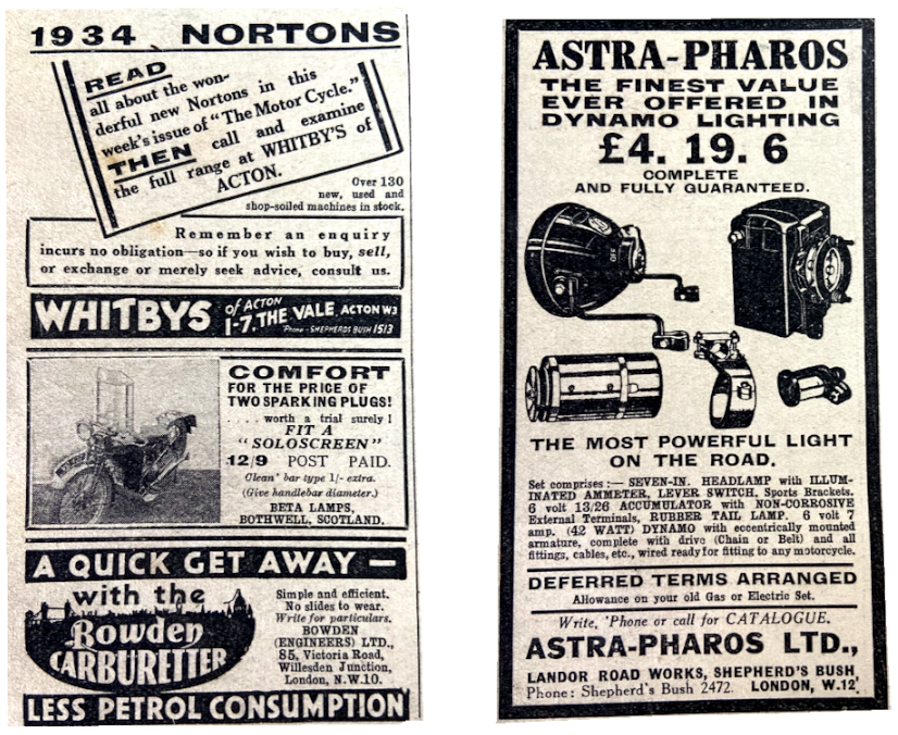 1933 WHITBYS PHAROS ADS