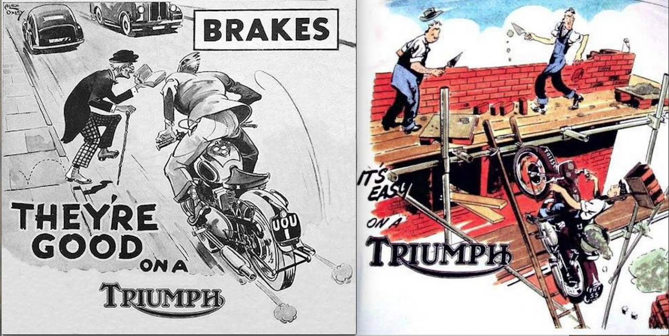 CARTOONS OXLEY TRIUMPH AD 1+2