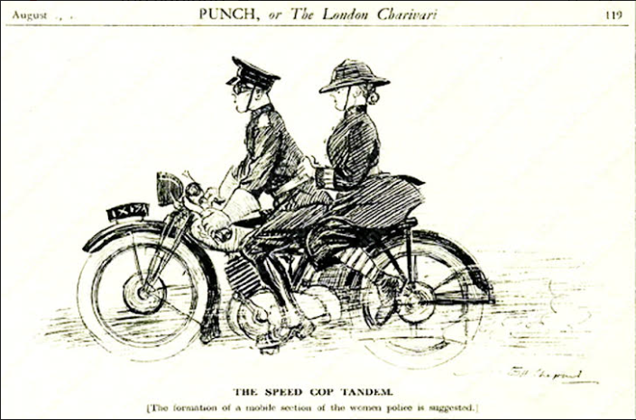 CARTOONS PUNCH BIKE COPS