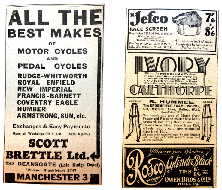 1934 BRETTLE ETC ADS