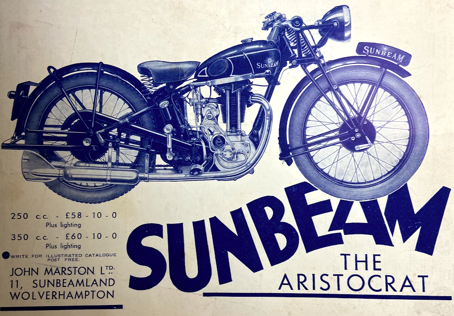 1934 SUNBEAM ARISTO AD