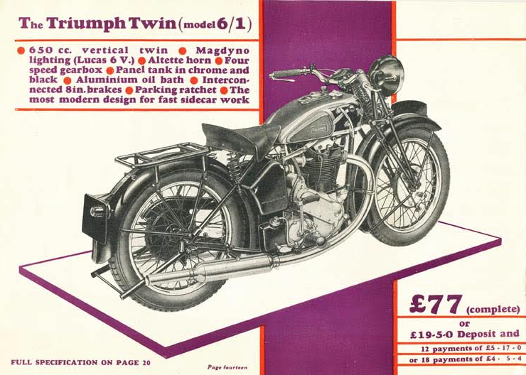 1934 TRIUMP 6:1 AD