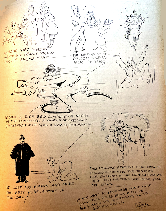 1936 BSA CARTOON AD