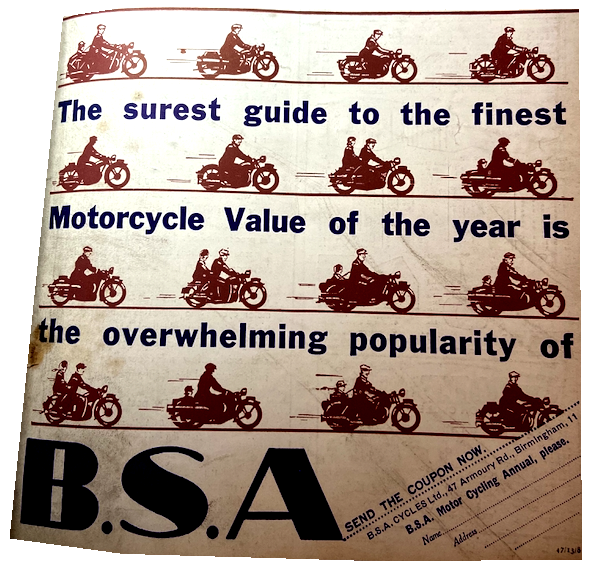 1936 BSA PAGE AD