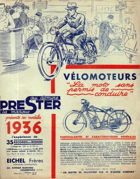 1936 PRESTER VELOMOTEUR AD