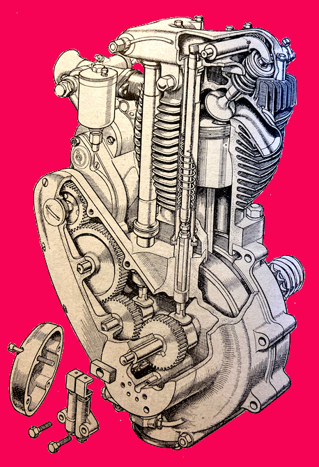 1936 SHOW TRIUMPH TIGER ENGINE