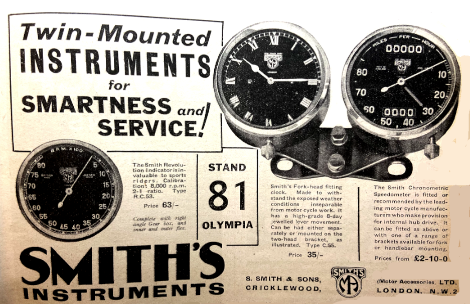 1936 SMITH CLOCKS AD