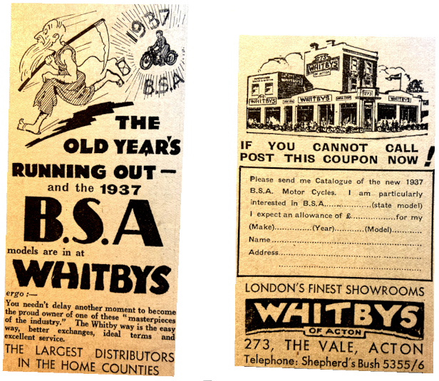 1936 WHITBYS AD