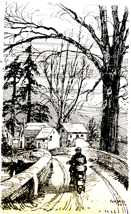 CARTOONS WINTER BRIDGE