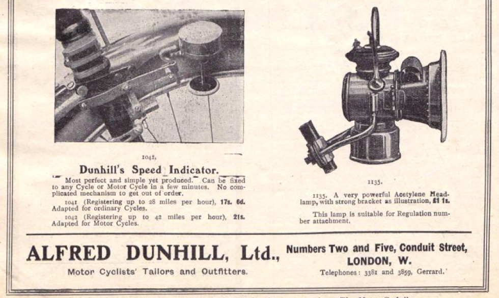 1904 DUNHILL SPEEDO AD