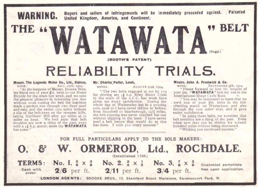 1904 WATAWATA BELT AD