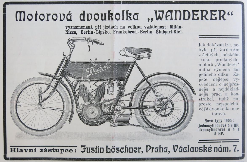 1905 CZECH AD FOR GERMAN WANDERER