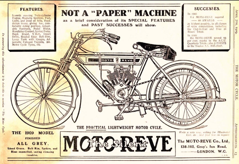 1909 MOTO REVE AD