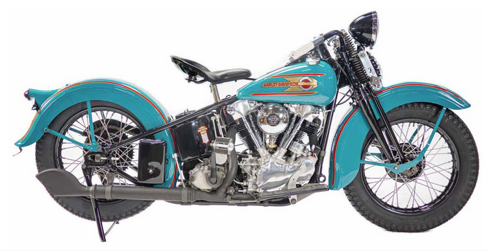 1937 HARLEY KNUCKLEHEAD RT COLOUR