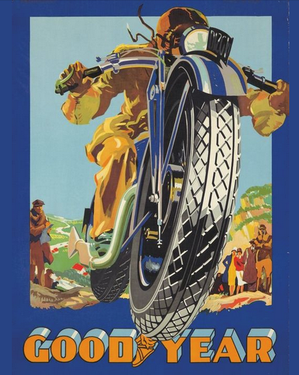 CARTOONS GOODYEAR POSTER 1928