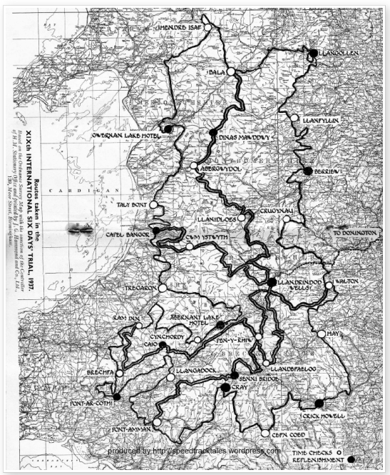 1937 ISDT ROUTE MAP