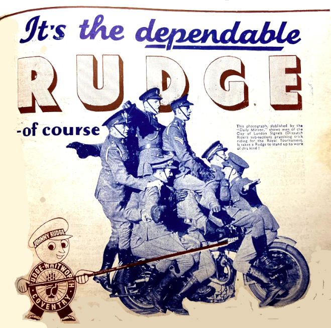 1937 RUDGE DISPLAY AD