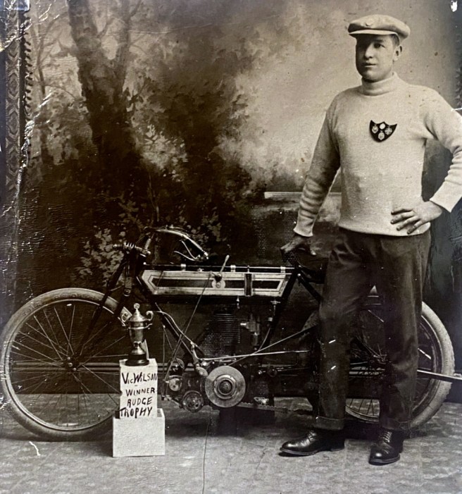 1920ish RUDGE Rally Winner Vic Wilson