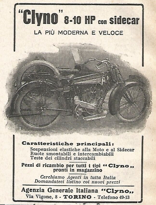 1923 CLYNO ITALIAN AD 