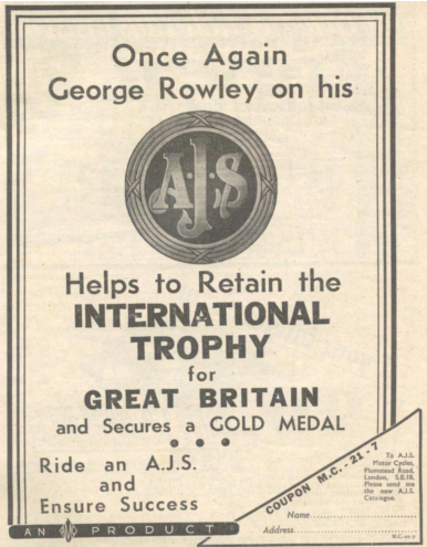 1938 ISDT AJS AD