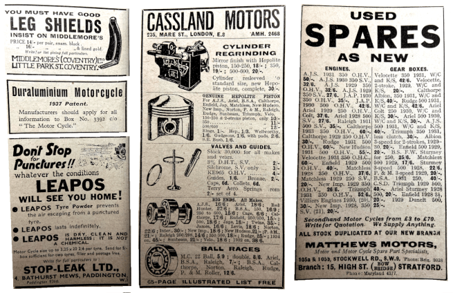 1938 LEAPOS CASSLAND ETC ADS