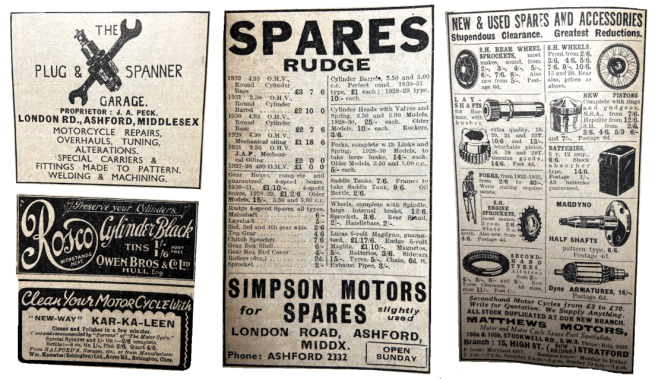 1938 ROSCO RUDGE ETC ADS